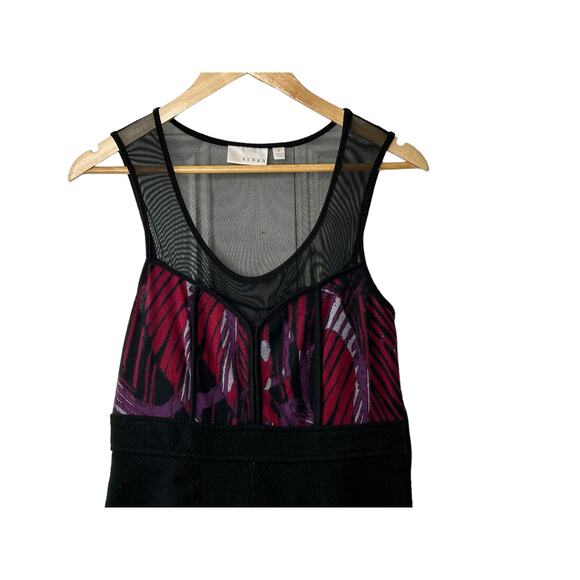 Kenar Black Sleeveless Sheath Dress Sheer Chest & Back Women's Sz 6 NEW - Picture 4 of 9